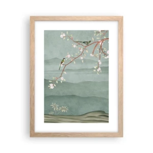 Plakát v rámu světlý dub - Jaro je tady - 30x40 cm