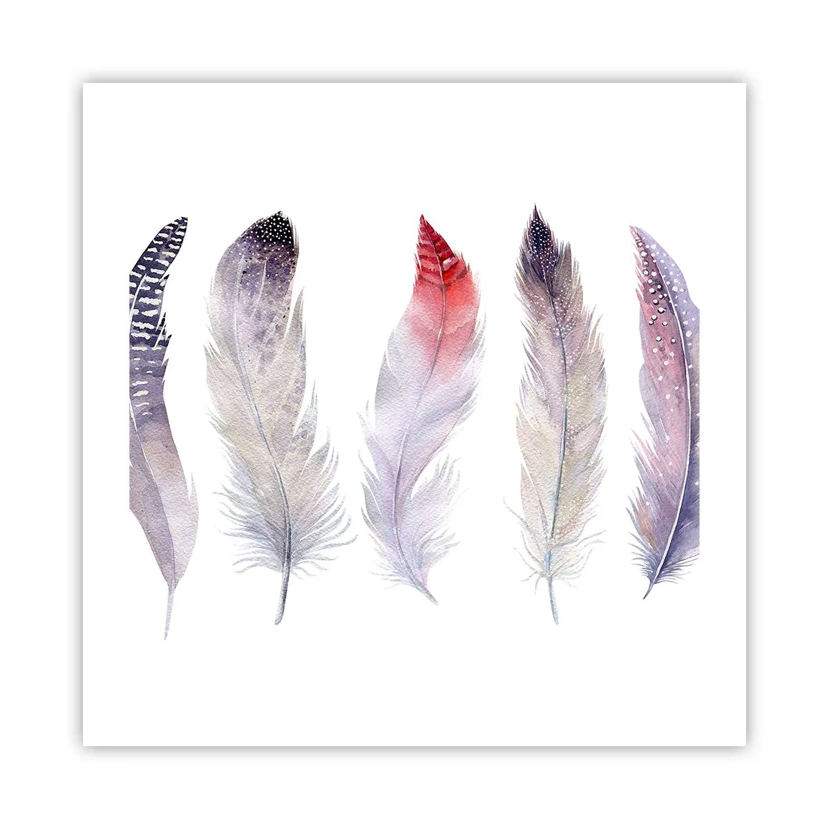 Plakát - Jemné jako různobarevná mlha - 50x50 cm