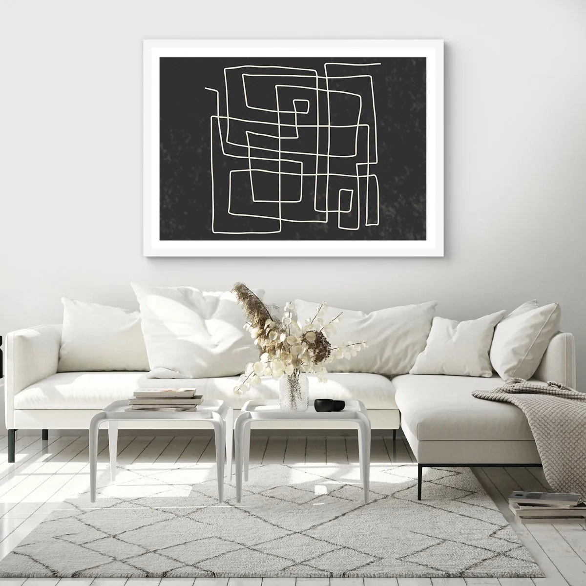 Plakát v bílém rámu - Není to tak jednoduché - 100x70 cm