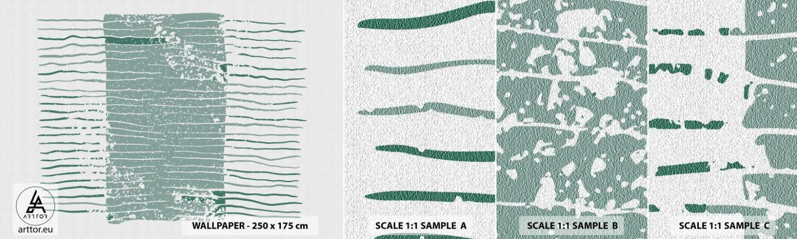 Vzor Fototapety Samolepicí Deluxe Sticker - Mořská abstrakce - Minimalismus, Pastel, Bederní - 100x30 cm