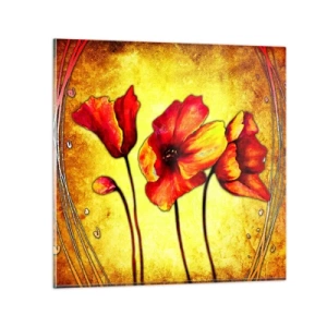Obraz na skle - V secesní dekoraci - 30x30 cm