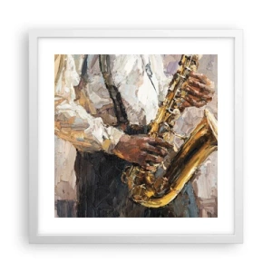 Plakát v bílém rámu - Čas na sólovou hru - 40x40 cm