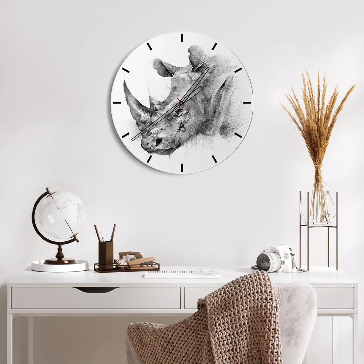 Nástěnné hodiny - Africký portrét - 30x30 cm