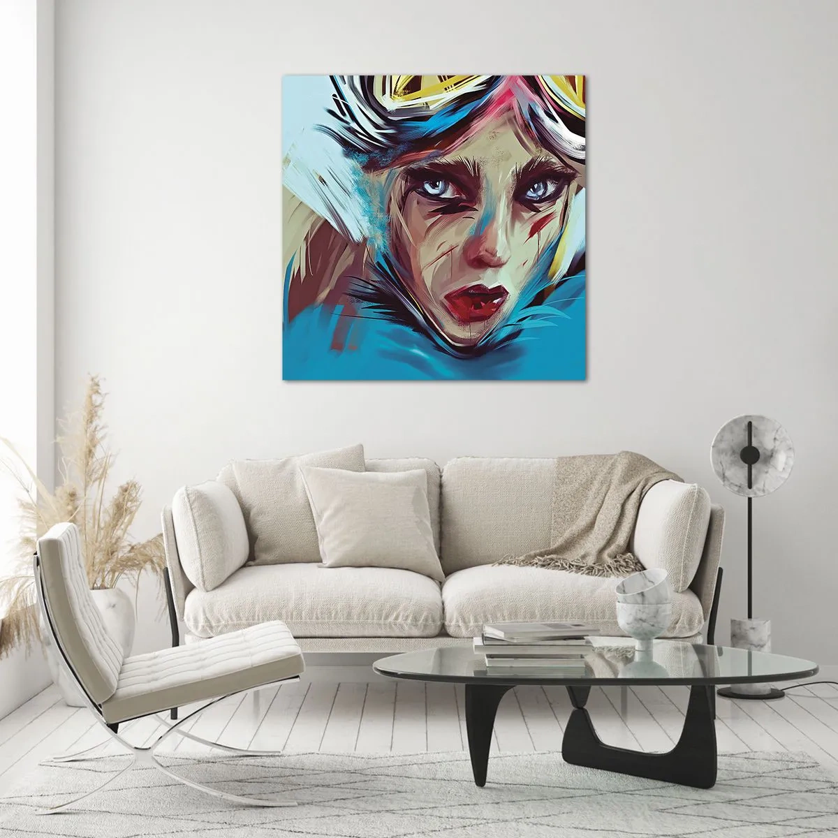 Obraz na skle - Silniční válečnice - 50x50 cm