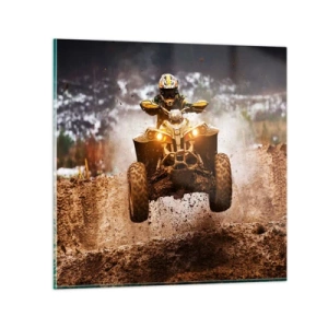 Obraz na skle - No risk no fun - 40x40 cm