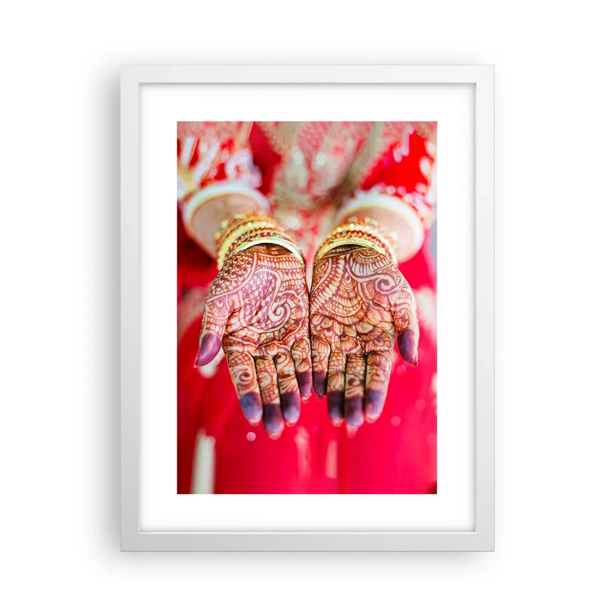 Plakát v bílém rámu - Připravená chytit štěstí - 30x40 cm