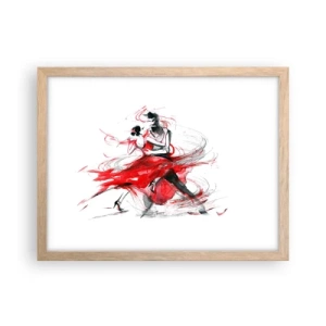 Plakát v rámu světlý dub - Tango - rytmus náruživostí - 40x30 cm