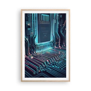 Plakát v rámu světlý dub - Jen tak přemýšlím… - 61x91 cm