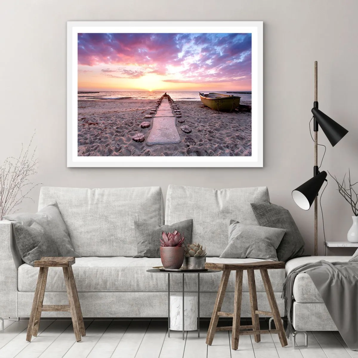 Plakát v bílém rámu - Okamžik hlubokého prožitku - 50x40 cm