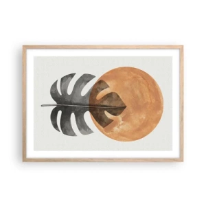 Plakát v rámu světlý dub - Vždy slunce - 70x50 cm