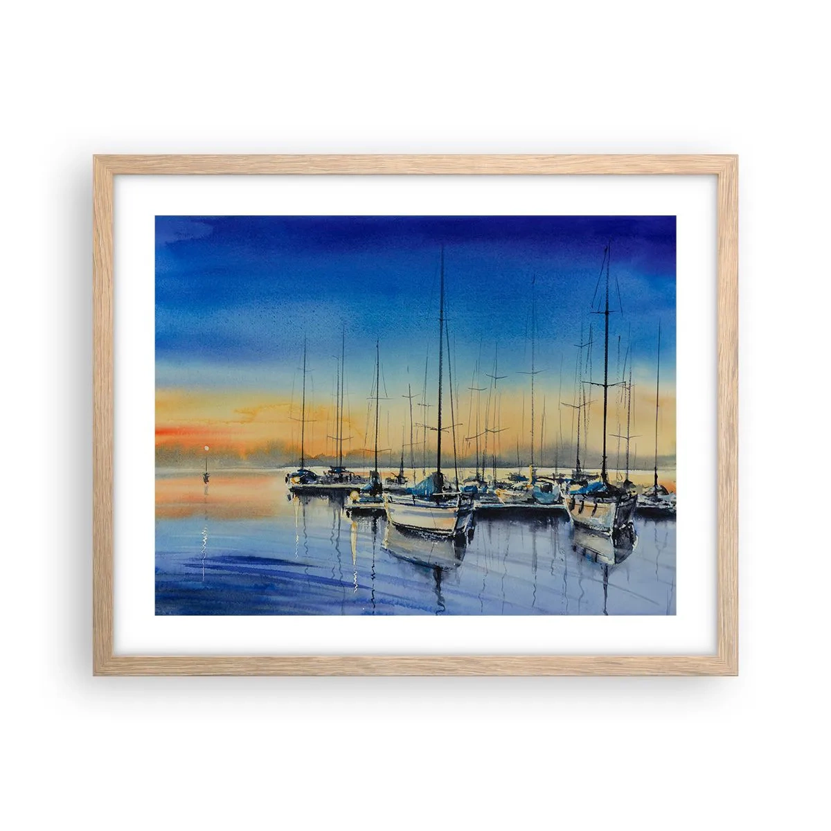 Plakát v rámu světlý dub - Konec dobrého dne - 50x40 cm