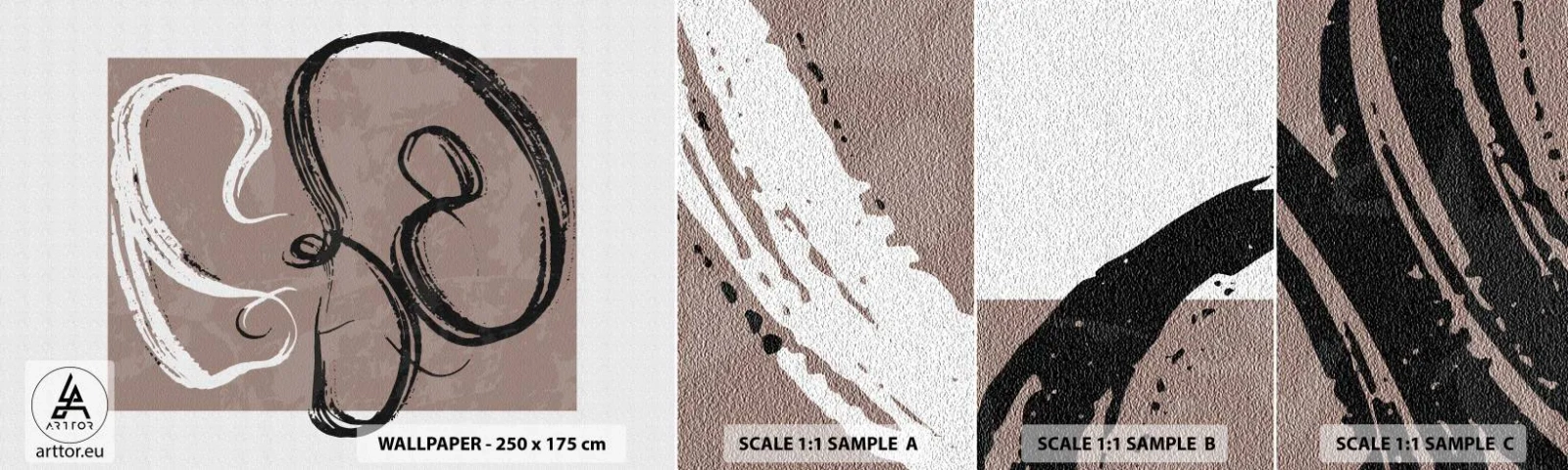 Vzor Fototapety Samolepicí Deluxe Sticker - Kompozice – hledání úplnosti - Minimalismus, Kus, Abstrakce - 100x30 cm