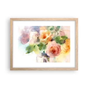 Plakát v rámu světlý dub - Jemné jako akvarel - 40x30 cm