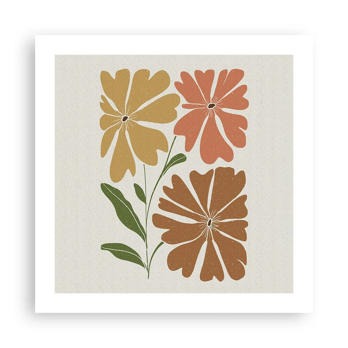 Plakát - Příroda a geometrie - 50x50 cm