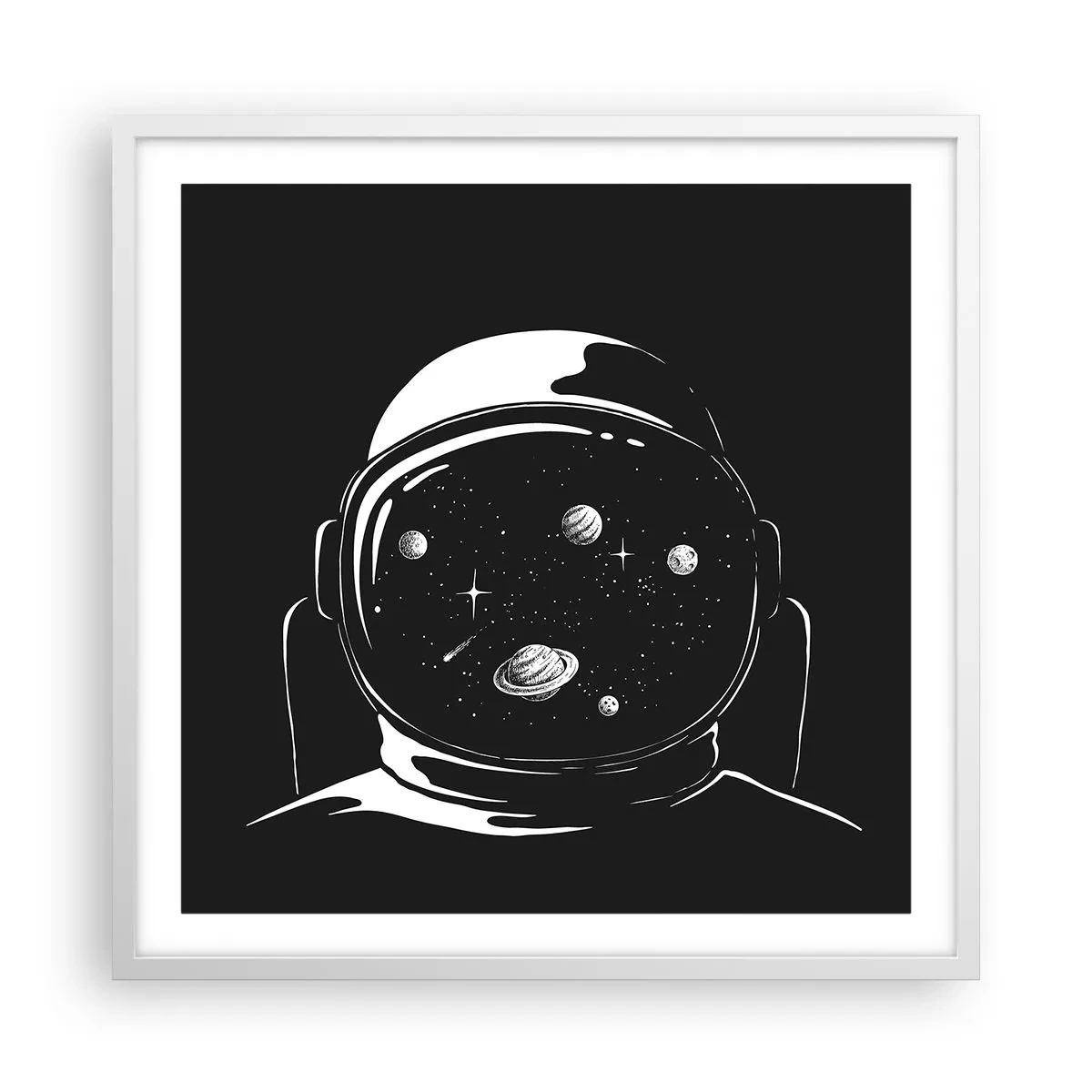 Plakát v bílém rámu - Skvělý výhled - 60x60 cm