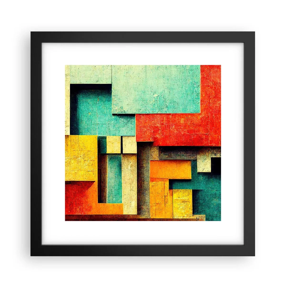 Plakát v černém rámu - Festival pravých úhlů - 30x30 cm