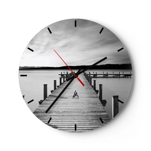 Nástěnné hodiny - U napajedla – klidu - 40x40 cm