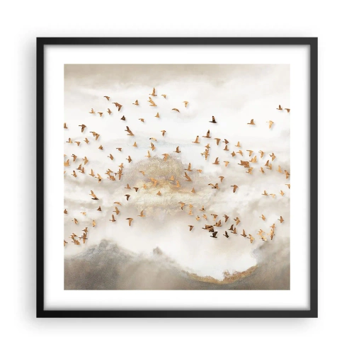 Plakát v černém rámu - Je čas… - 50x50 cm