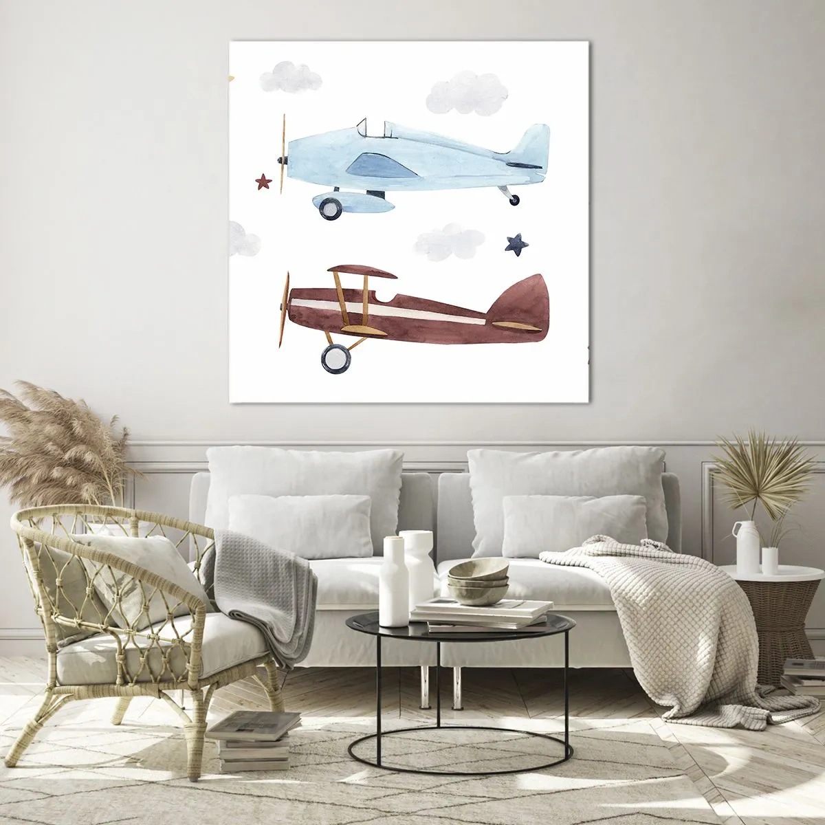 Obraz na skle - Pane pilote, čekáme! - 30x30 cm