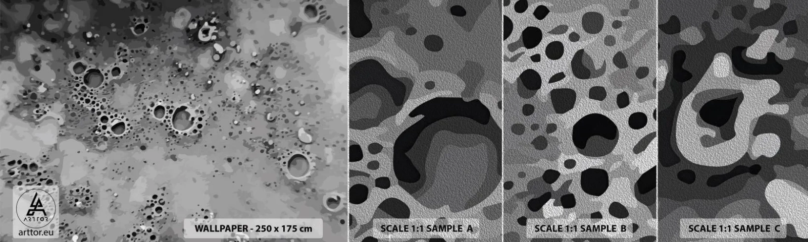 Vzor Fototapety Premium Sand - Jako měsíční krajina - Složení, Kus, Grafika - 100x30 cm