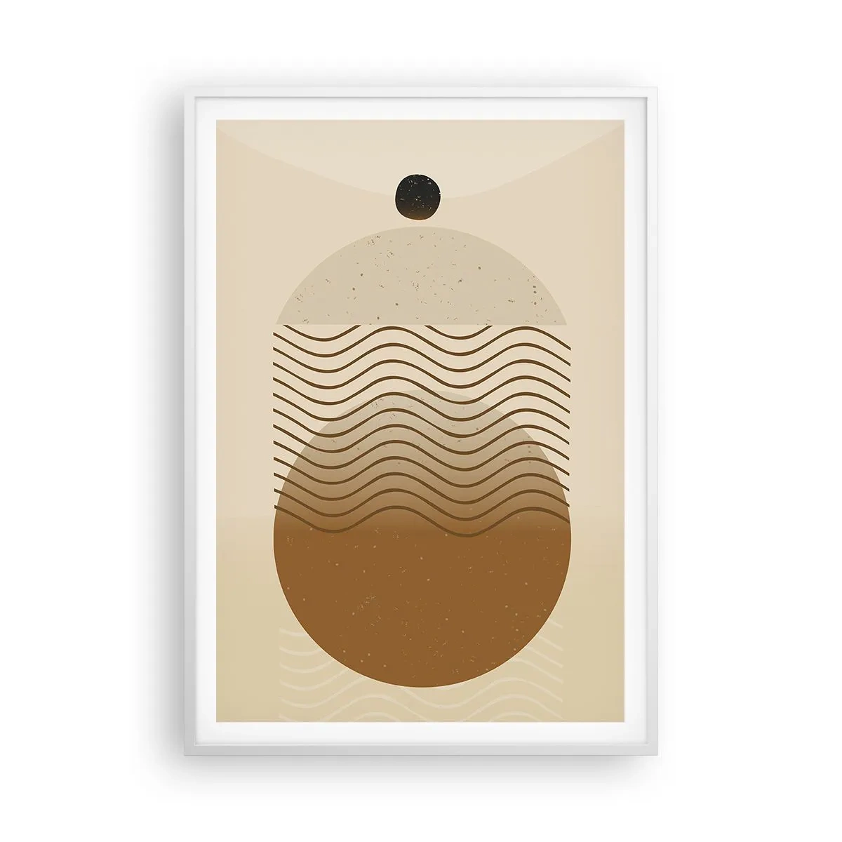 Plakát v bílém rámu - O původu geometrických obrazců - 70x100 cm