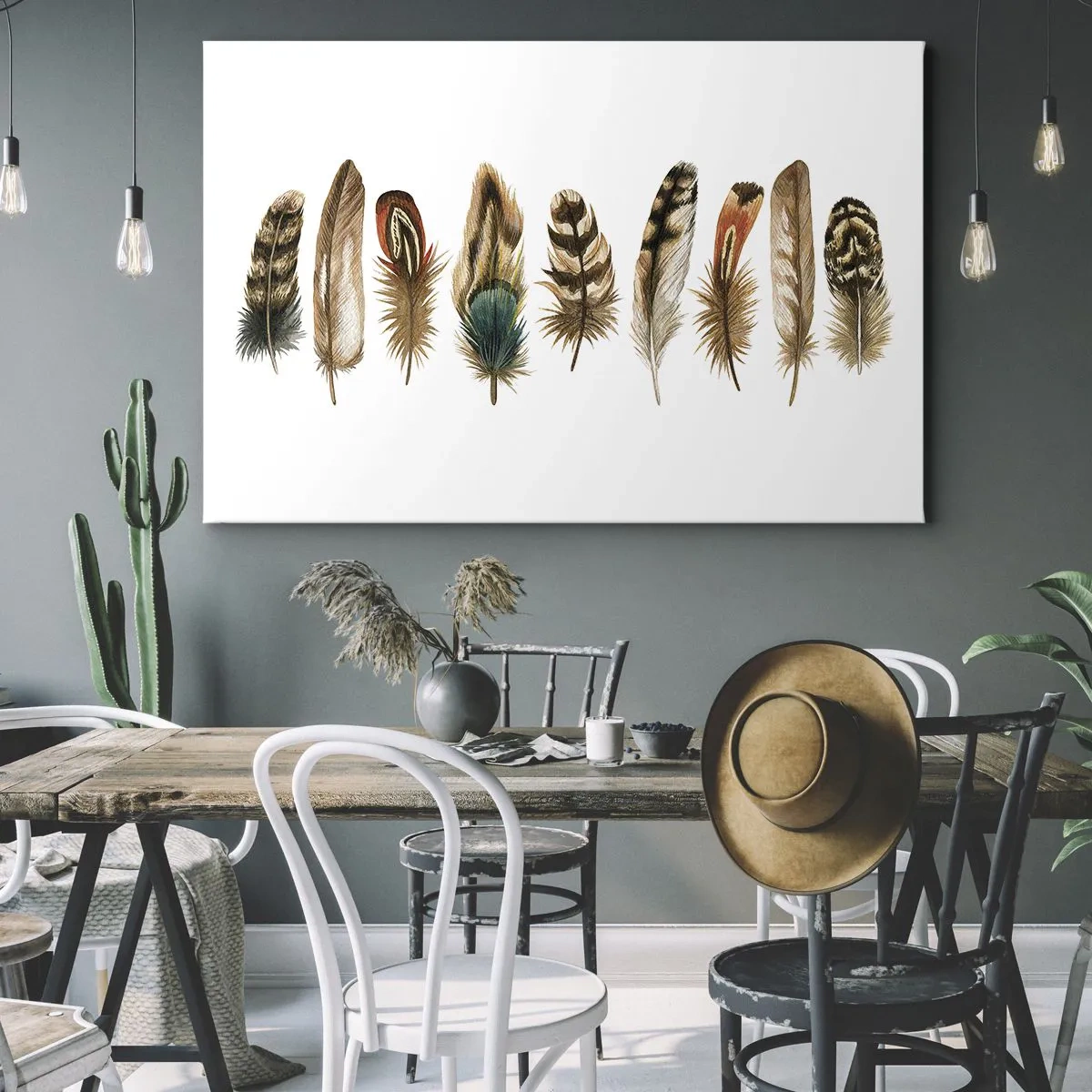 Obraz na plátně - Opeřená variace - 120x80 cm