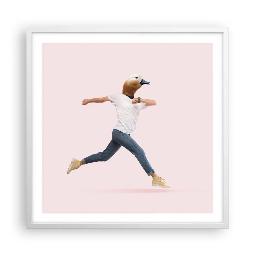 Plakát v bílém rámu - Špetka absurdity - 60x60 cm