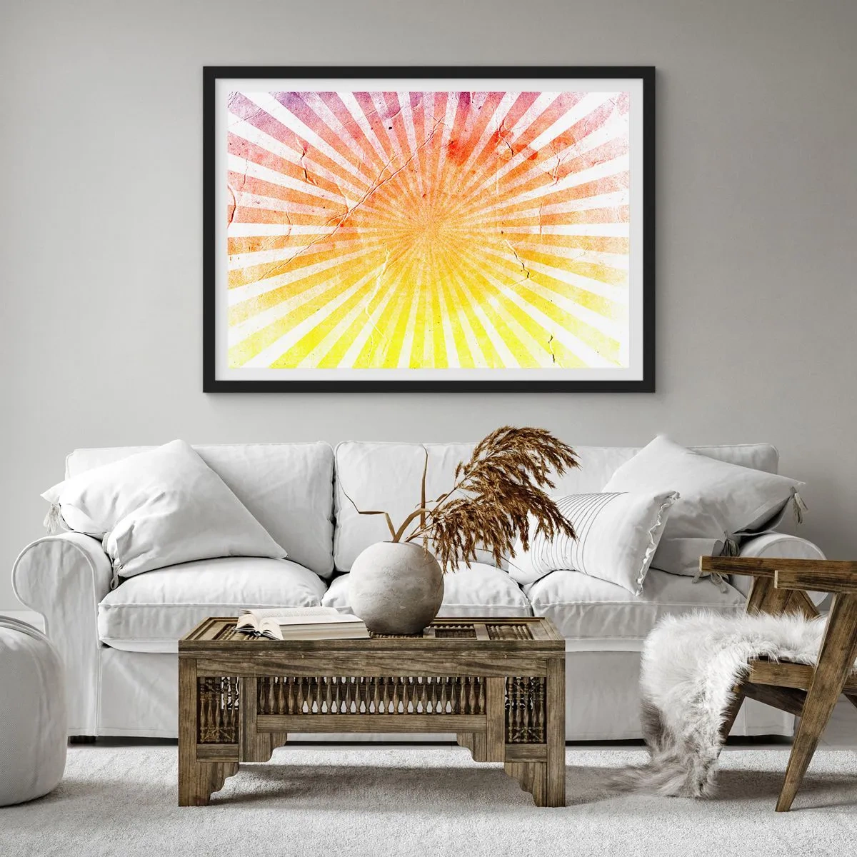 Plakát v černém rámu - Východy a západy - 91x61 cm