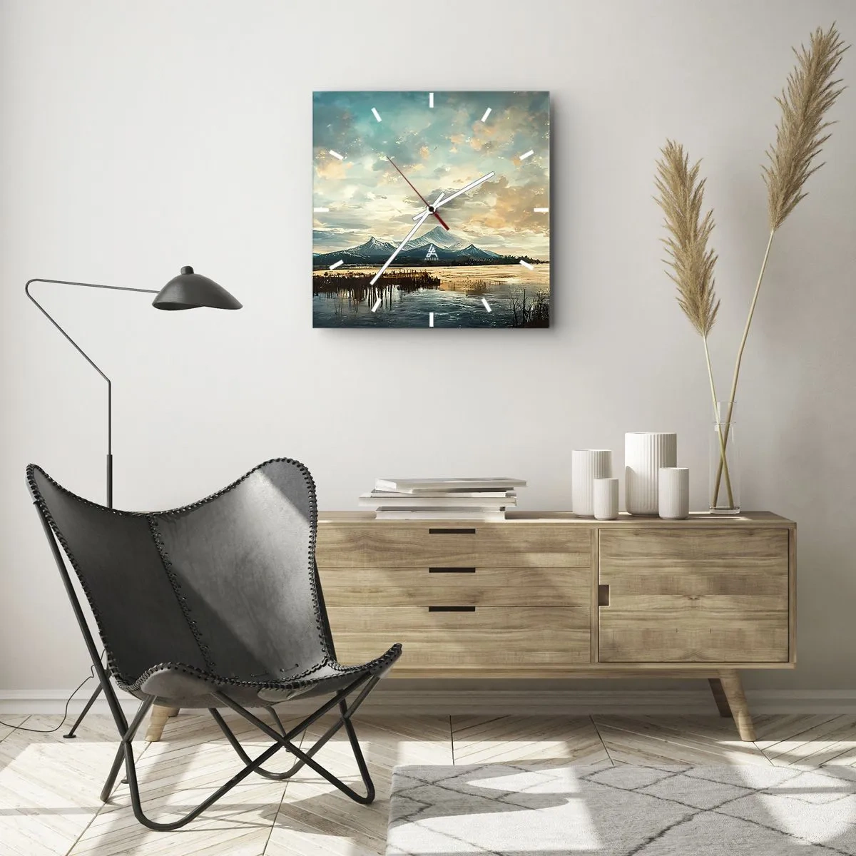 Nástěnné hodiny - Pod ochranou nebe - 40x40 cm