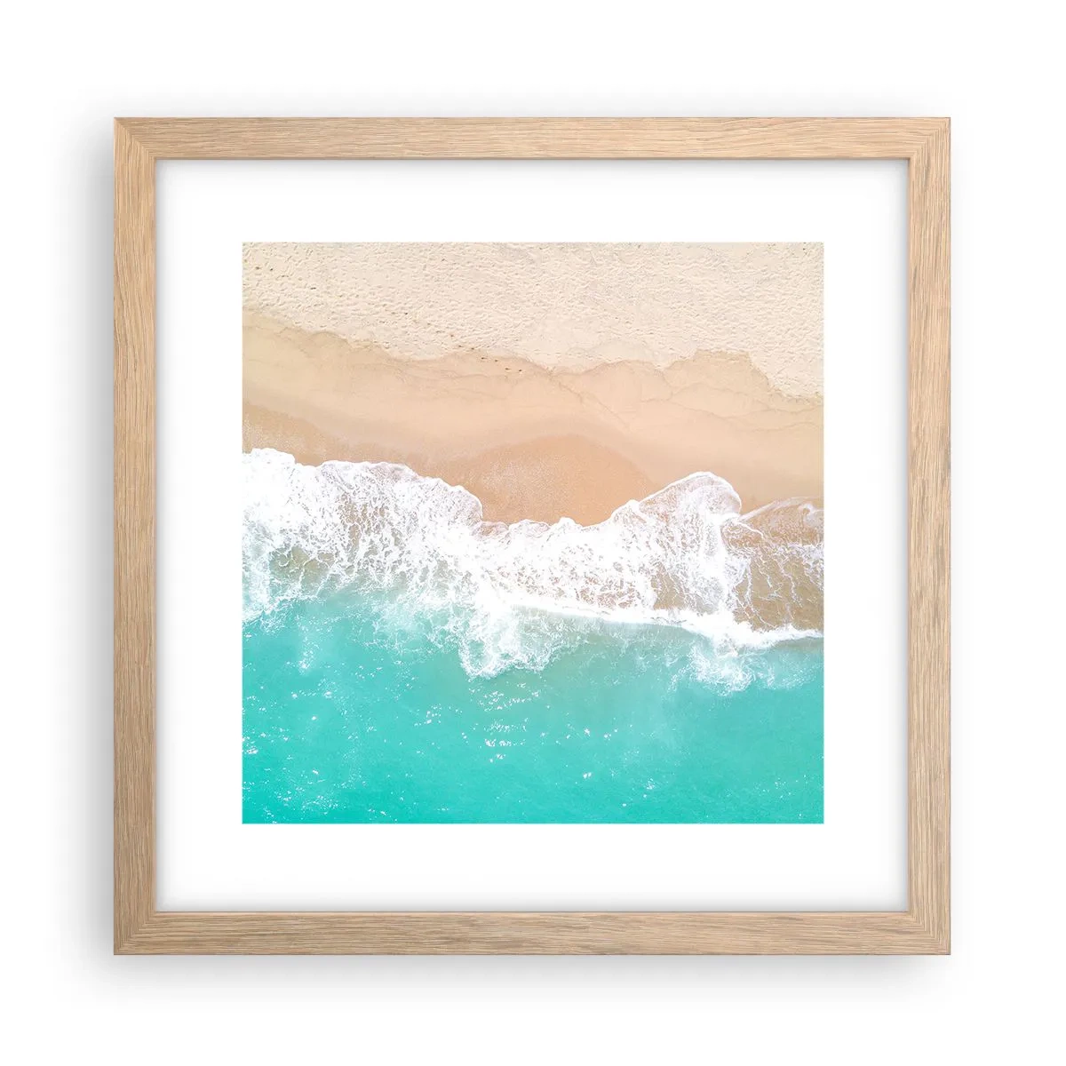 Plakát v rámu světlý dub - Mazlivý dotek - 30x30 cm