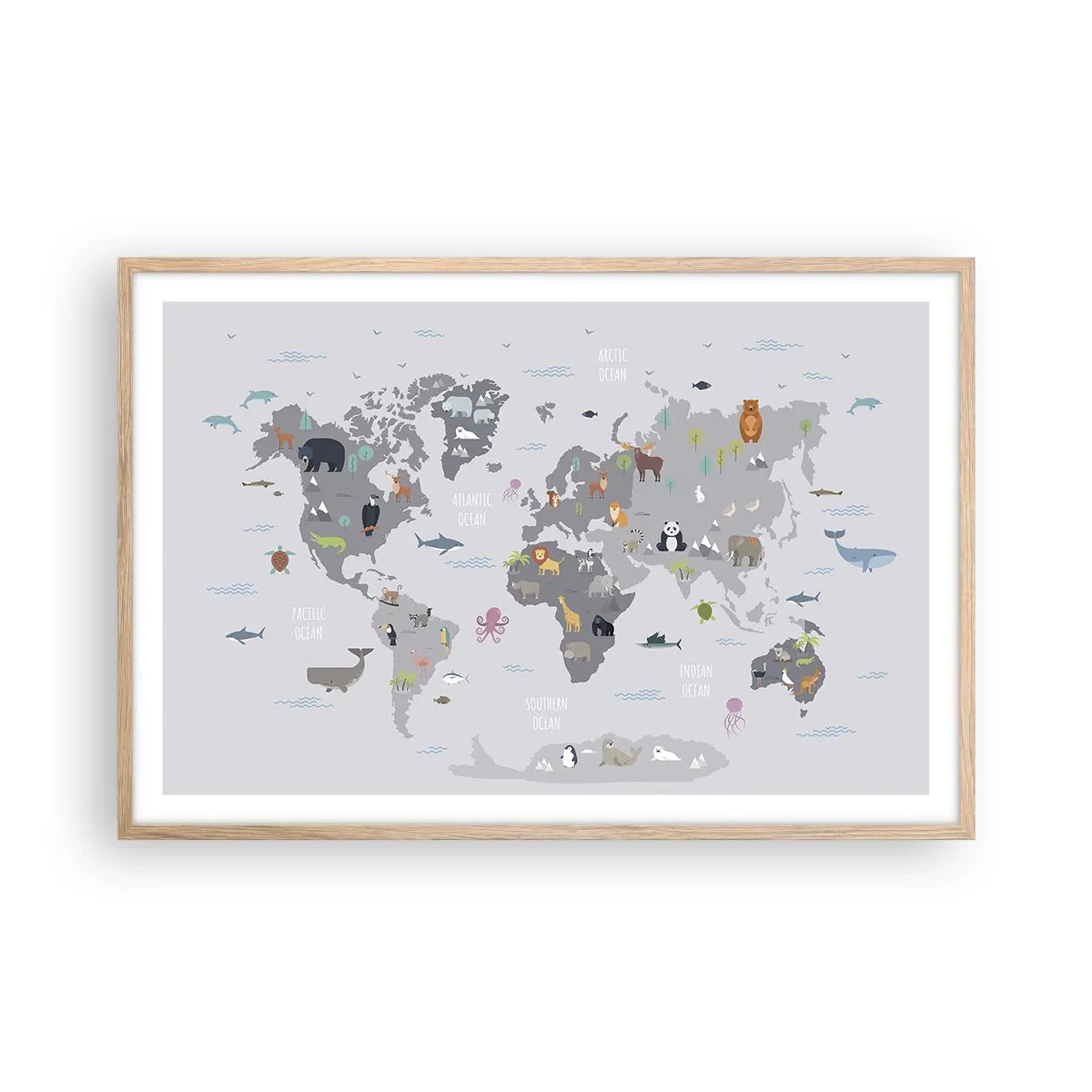 Plakát v rámu světlý dub - Řekni mi, odkud jsi… - 91x61 cm