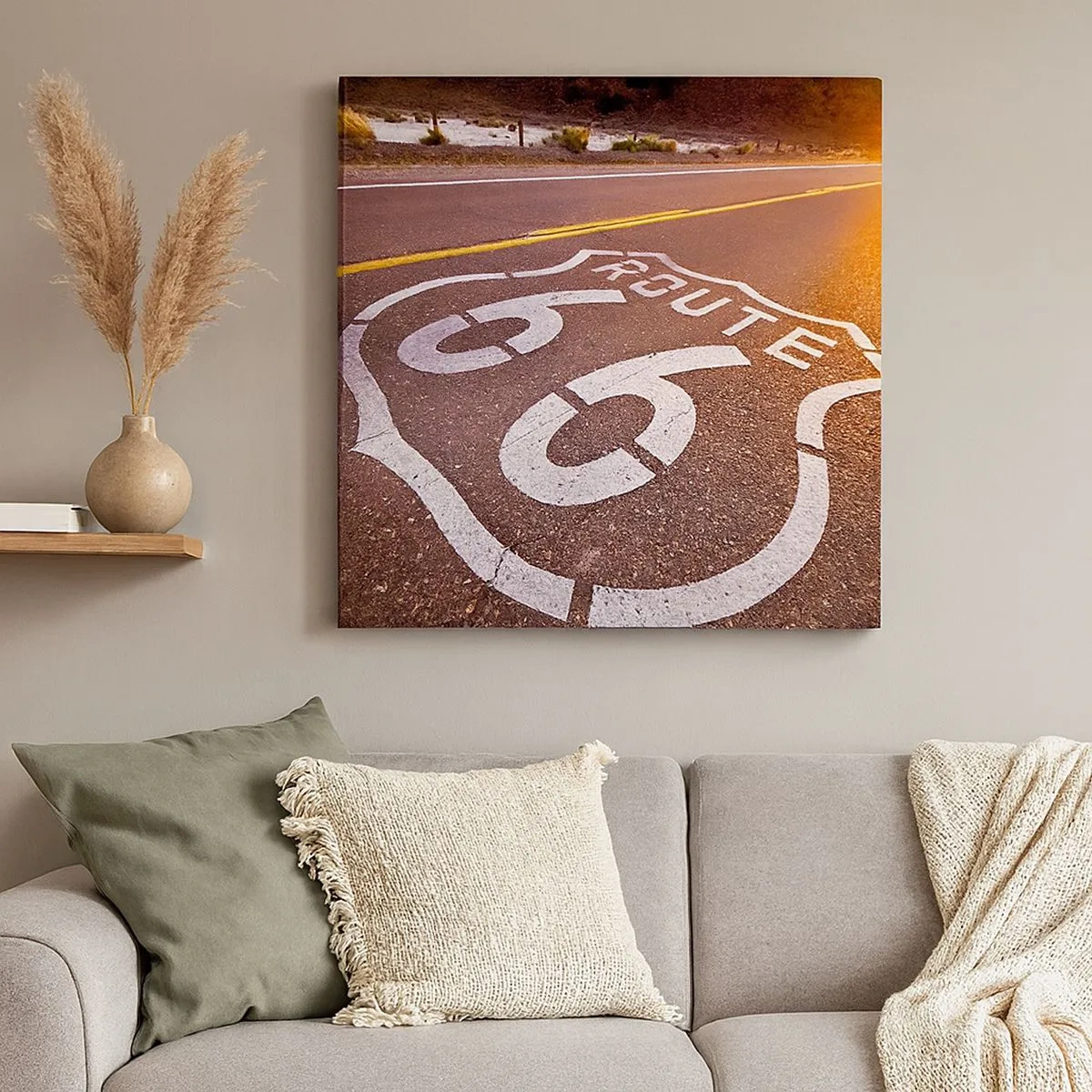 Obraz na plátně - Slavná silnice 66 - 30x30 cm