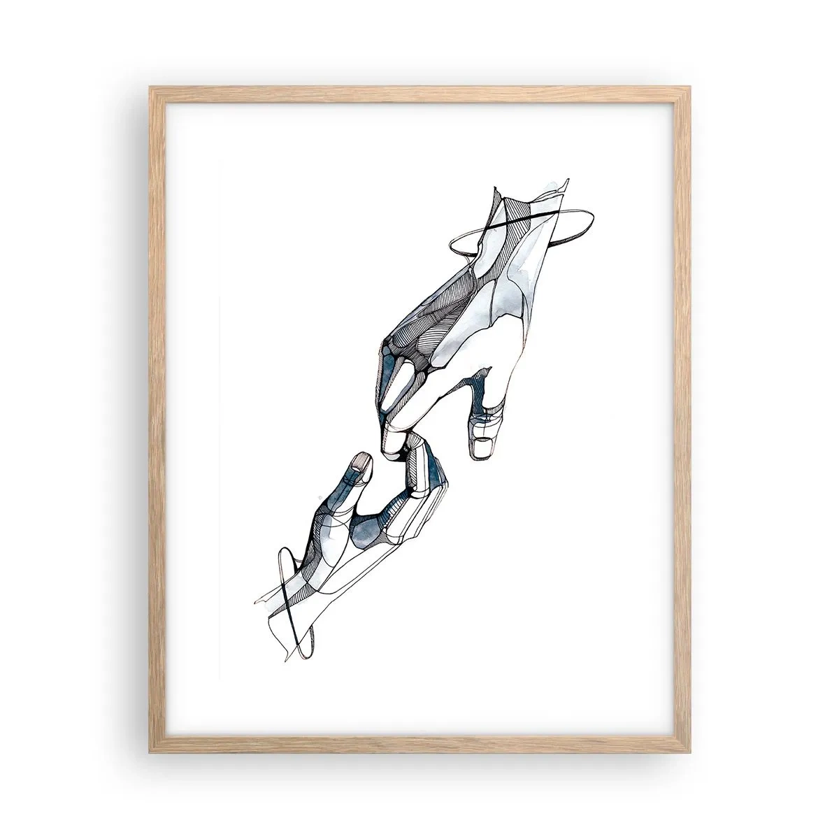 Plakát v rámu světlý dub - Dobré gesto - 40x50 cm