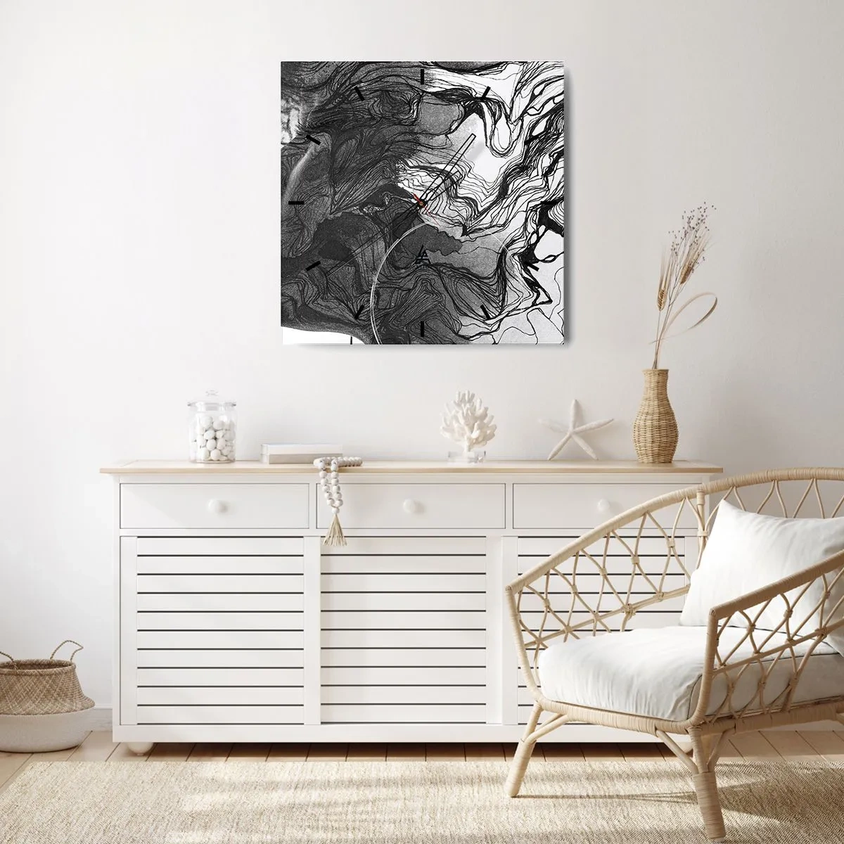 Nástěnné hodiny - Zapletená ve snech - 40x40 cm