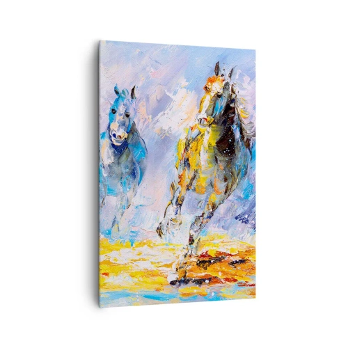 Obraz na plátně - Cválající skrze září - 80x120 cm