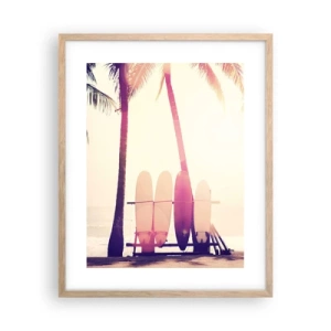 Plakát v rámu světlý dub - Bude to skvělý den - 40x50 cm