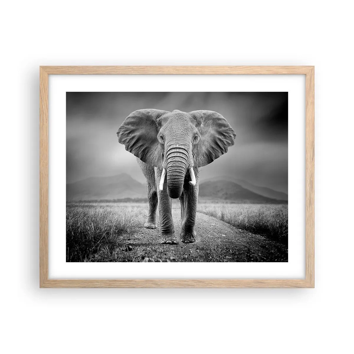 Plakát v rámu světlý dub - Hostitel vítá - 50x40 cm