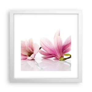 Plakát v bílém rámu - Jemné jako závan jara - 30x30 cm