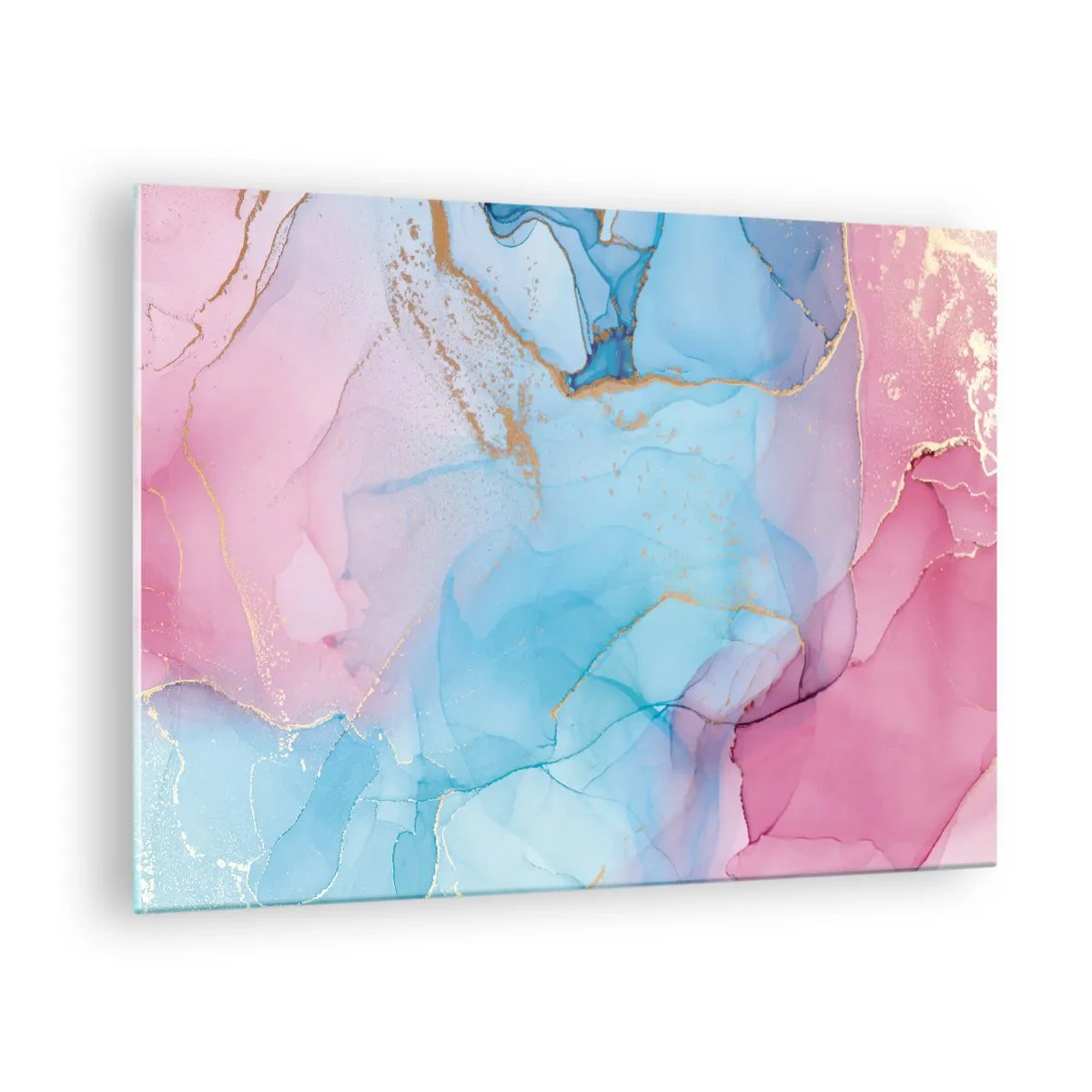 Obraz na skle - Setkání a prolínání - 70x50cm - Setkávání a prolínání - Moderní nástěnná dekorace do obývacího pokoje a ložnice ARTTOR