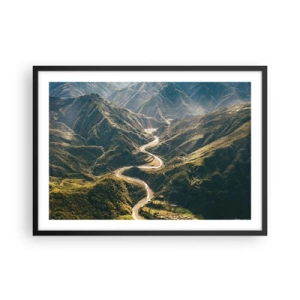 Plakát v černém rámu - Přímo ze srdce hor - 70x50 cm