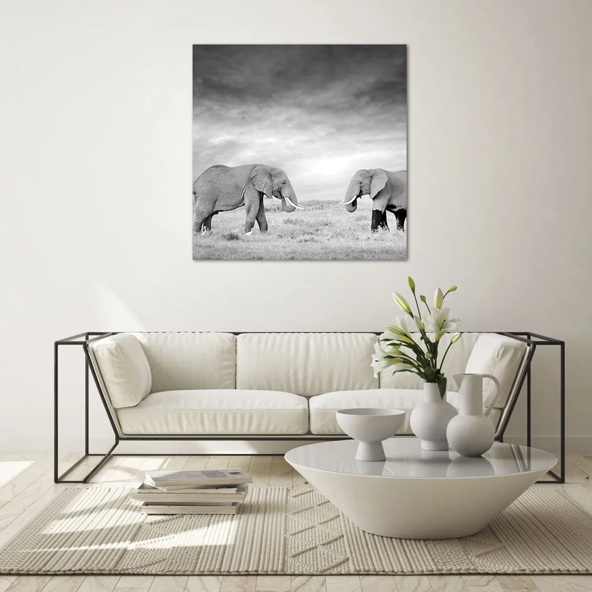 Obraz na skle - Šedá je krásná - 40x40 cm