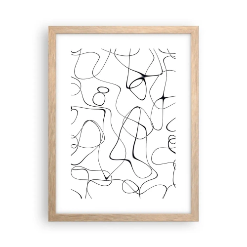 Plakát v rámu světlý dub - Cesty života, zákruty osudu - 30x40 cm