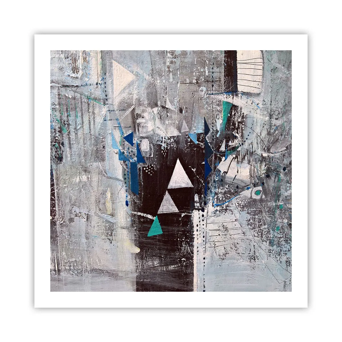 Plakát - Přednostní pořadí trojúhelníků - 60x60 cm