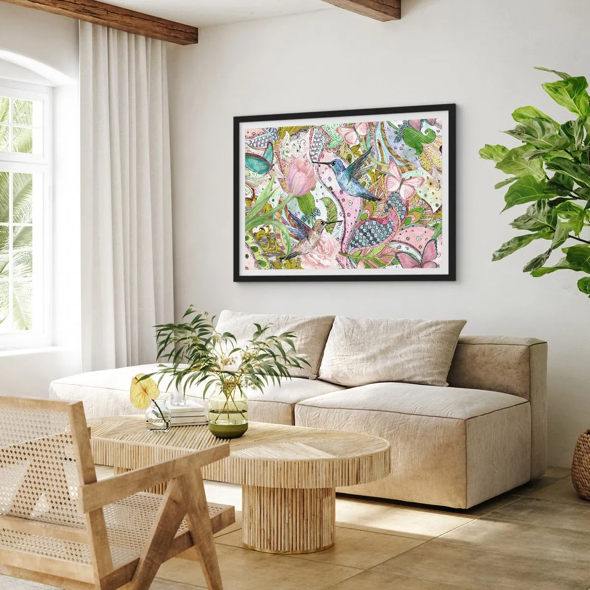 Plakát v černém rámu - Zamotané do lián - 40x30 cm