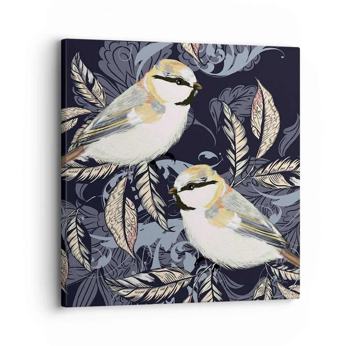 Obraz na plátně - Žlutomodrá píseň - 30x30 cm