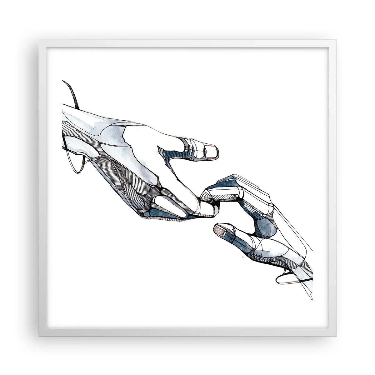 Plakát v bílém rámu - Dobré gesto - 60x60 cm