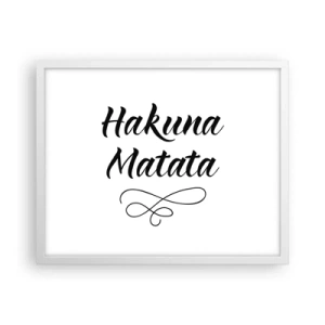 Plakát v bílém rámu - Nejlepší rada - 50x40 cm