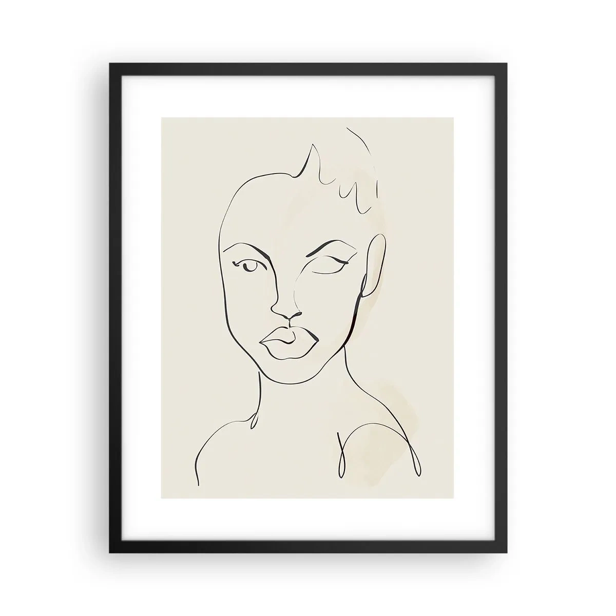 Plakát v černém rámu - Obrys smyslnosti - 40x50 cm