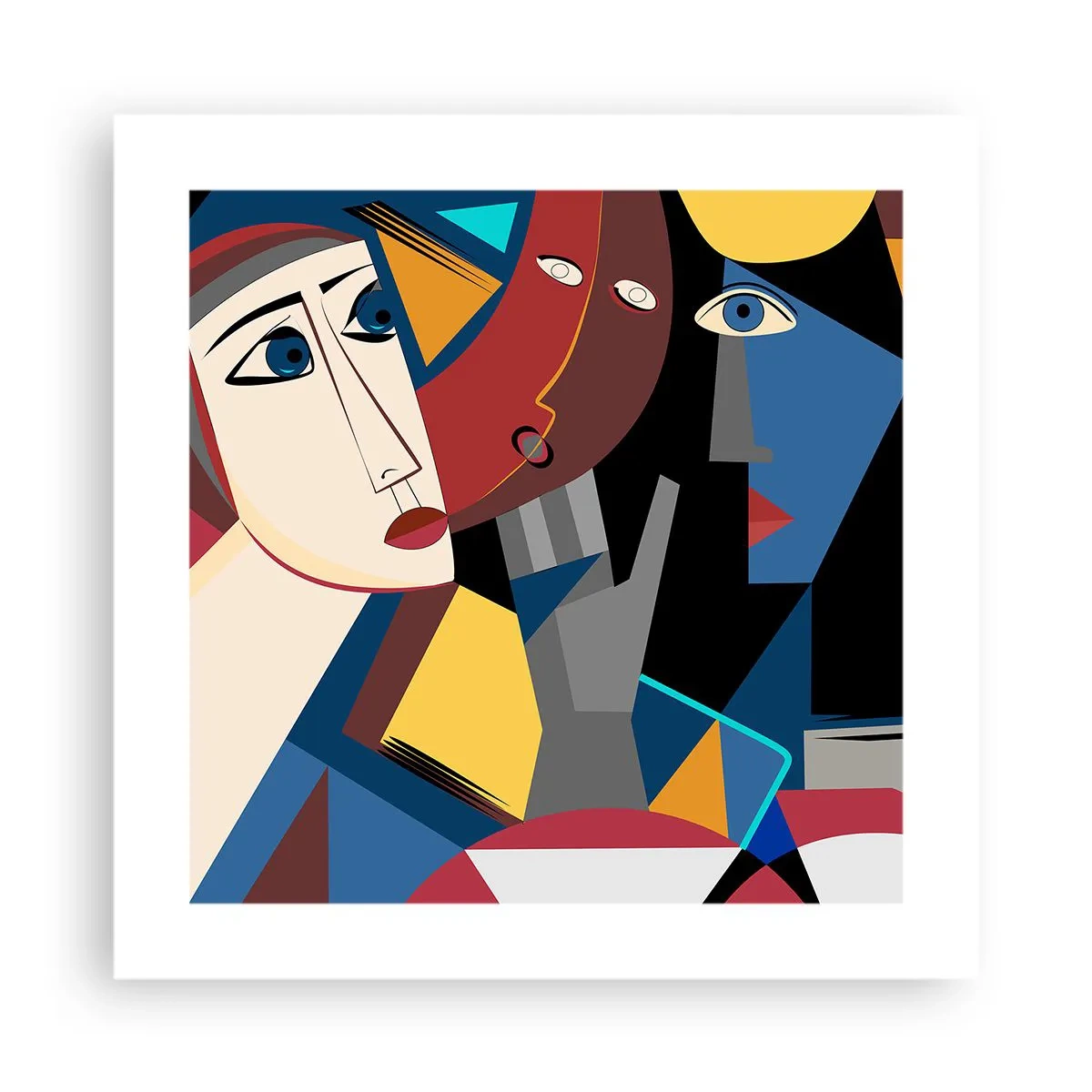 Plakát - Konverzace kubistů - 40x40 cm