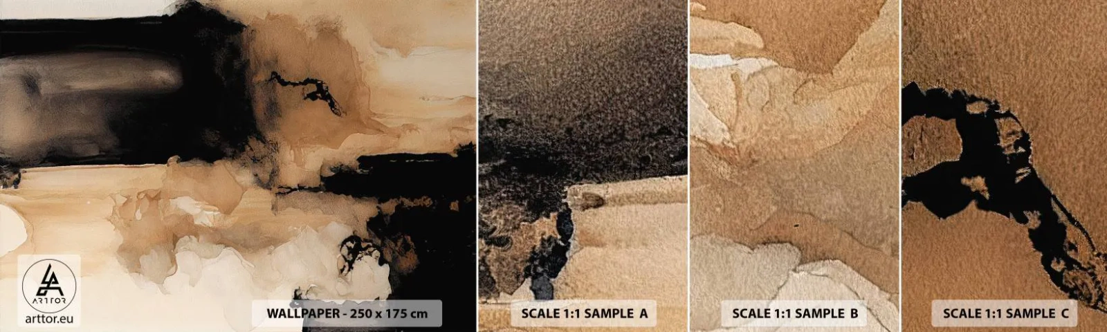 Vzor Fototapety Samolepicí Deluxe Sticker - Poutavá abstrakce - Abstrakce, Kouř, Minimalistický - 100x30 cm